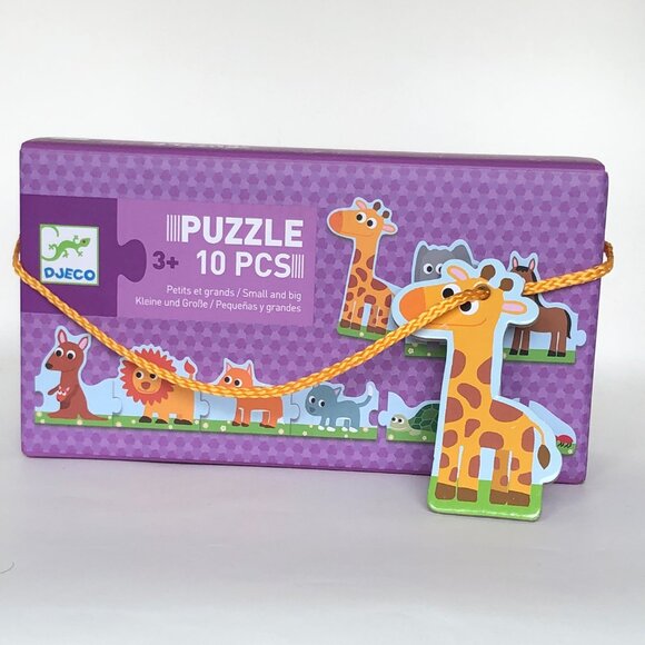 Brand New Djeco 10 Pieces Puzzle Animals Small and Big - Picture 1 of 8